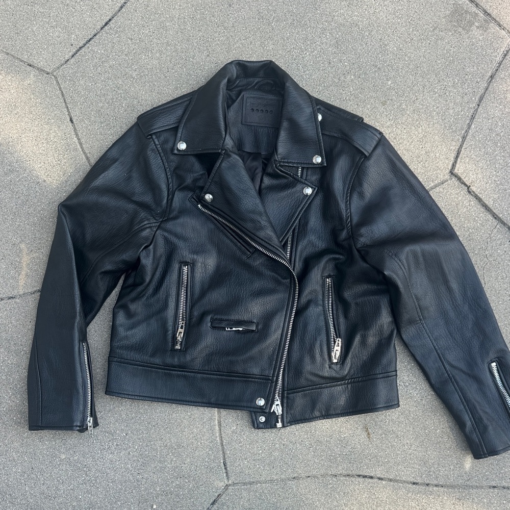 Blank NYC black faux leather jacket